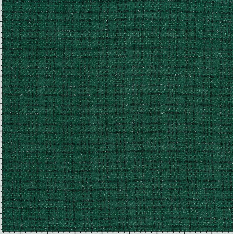 Tissu tweed effet lurex vert sapin - Imani
