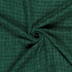 Tissu tweed effet lurex vert sapin - Imani