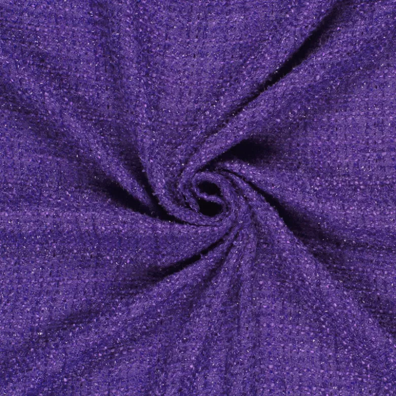 Tissu tweed effet lurex violet - Imani
