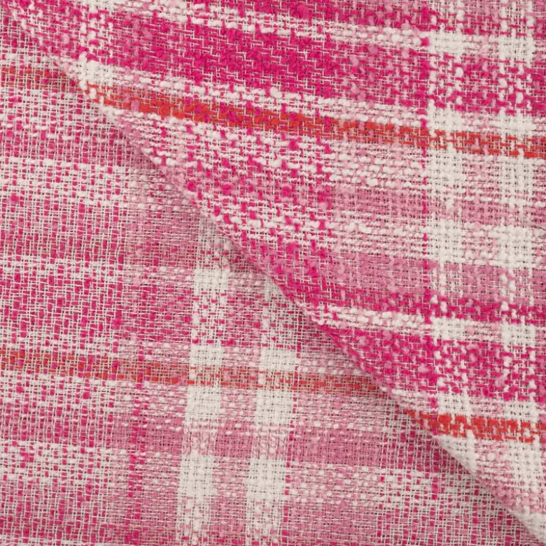Tissu Tweed esprit Chanel - Fuchsia