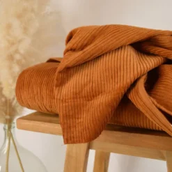Tissu Velours cotelé grosses côtes Ecureuil - OEKO TEX
