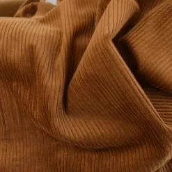 Tissu Velours cotelé grosses côtes Caramel - OEKO TEX