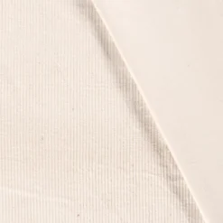 Tissu Velours cotelé grosses côtes Stretch Ivoire - OEKO TEX