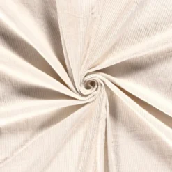Tissu Velours cotelé grosses côtes Stretch Ivoire - OEKO TEX