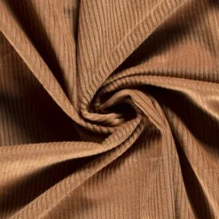 Tissu Velours cotelé grosses côtes Camel - OEKO TEX