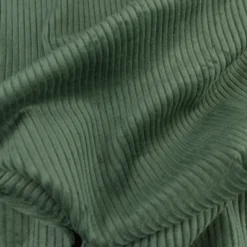 Tissu Velours cotelé grosses côtes vert kaki - OEKO TEX