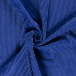 Tissu Velours cotelé grosses côtes Bleu Cobalt - OEKO TEX