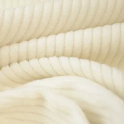 Tissu Velours cotelé grosses côtes Ivoire - OEKO TEX