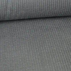 Tissu Velours cotelé grosses côtes Gris - OEKO TEX