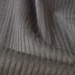 Tissu Velours cotelé grosses côtes Taupe - OEKO TEX