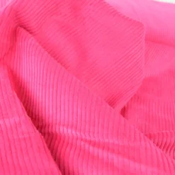 Tissu Velours cotelé grosses côtes Fuchsia - OEKO TEX