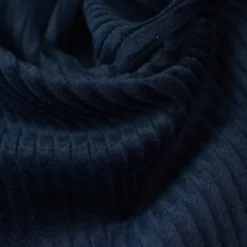Tissu Velours cotelé grosses côtes Marine foncé - OEKO TEX