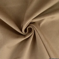 Tissu Velours cotelé 500 raies coloris beige caribou - OEKO TEX