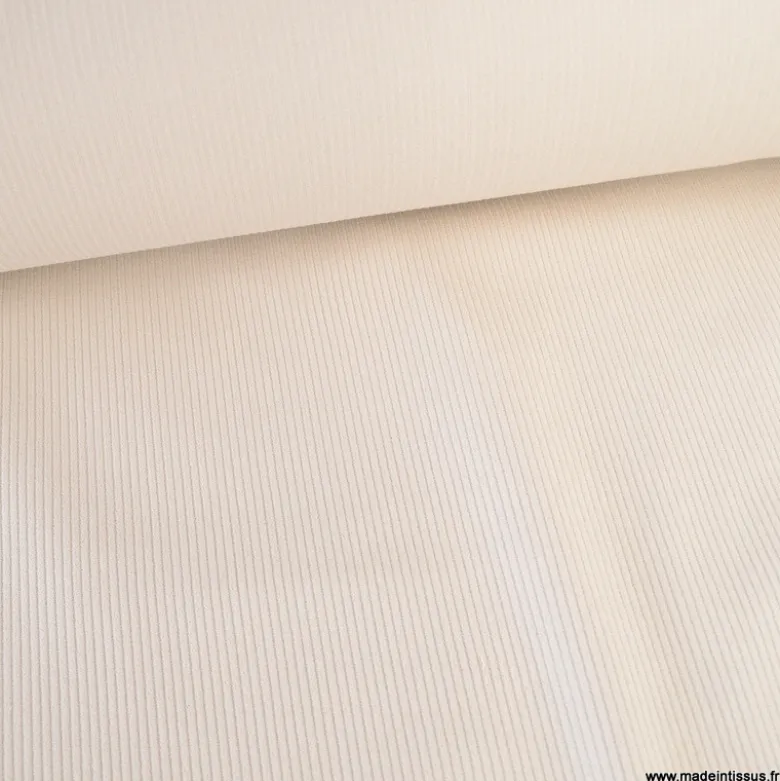 Tissu Velours cotelé 500 raies coloris Lin - OEKO TEX