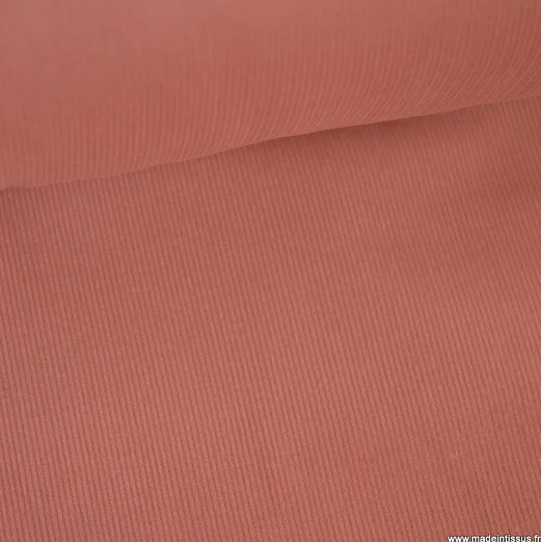 Tissu velours côtelé milleraies coton Paprika -oeko tex