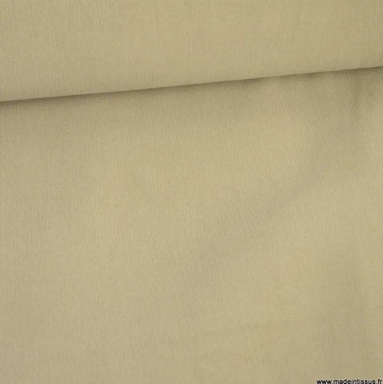 Tissu velours côtelé milleraies coton beige