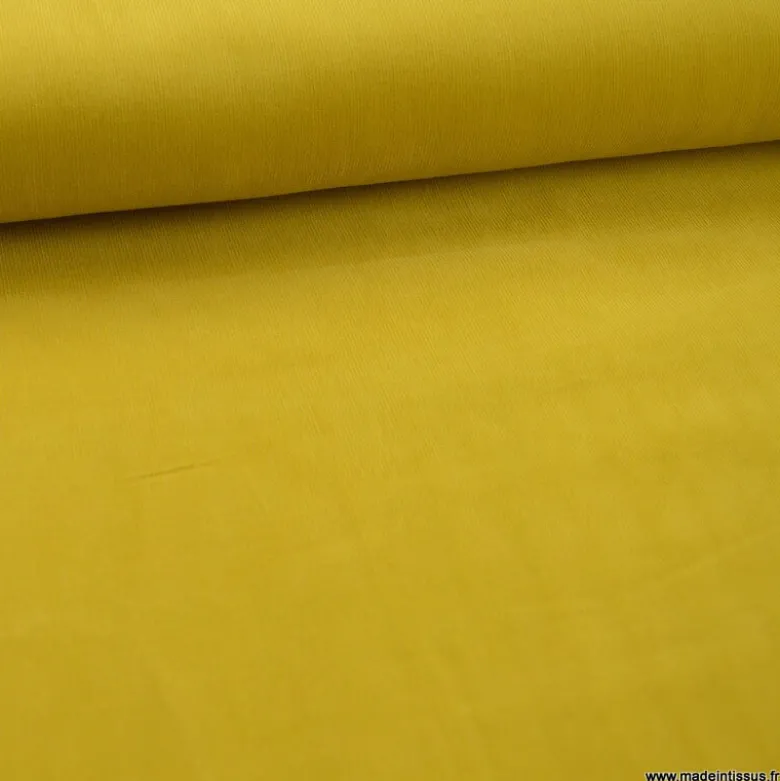 Tissu velours côtelé milleraies Moutarde