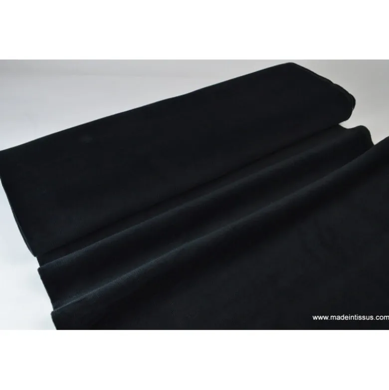 Tissu velours côtelé milleraies coton noir