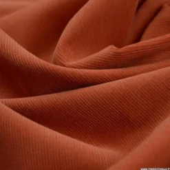 Tissu velours côtelé milleraies Terracotta