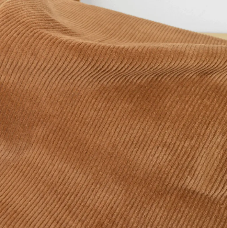 Tissu Velours côtelé Stretch Caramel - oeko tex