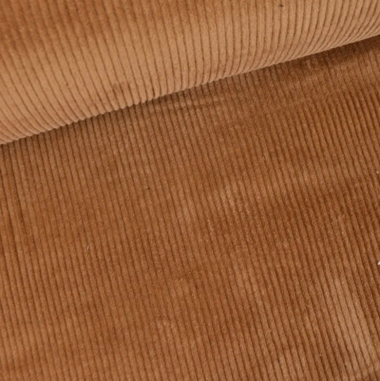 Tissu Velours côtelé Stretch Caramel - oeko tex