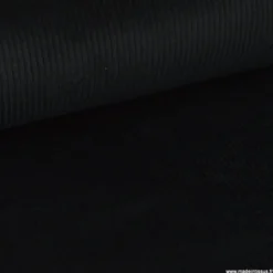 Tissu Velours côtelé Stretch Noir - oeko tex