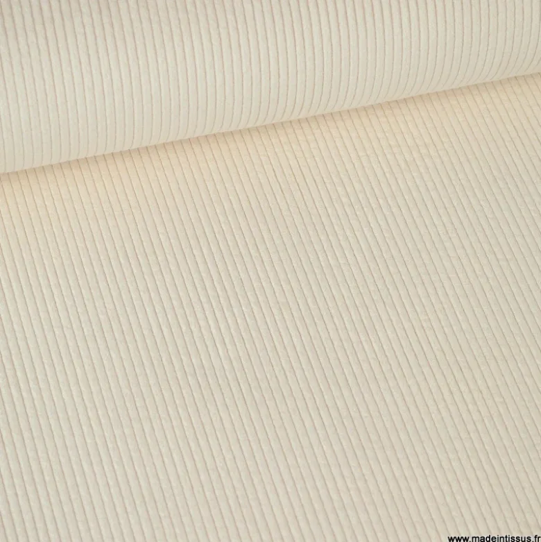 Tissu Velours côtelé washé Coquille d'oeuf - oeko tex