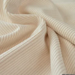 Tissu Velours côtelé washé Coquille d'oeuf - oeko tex