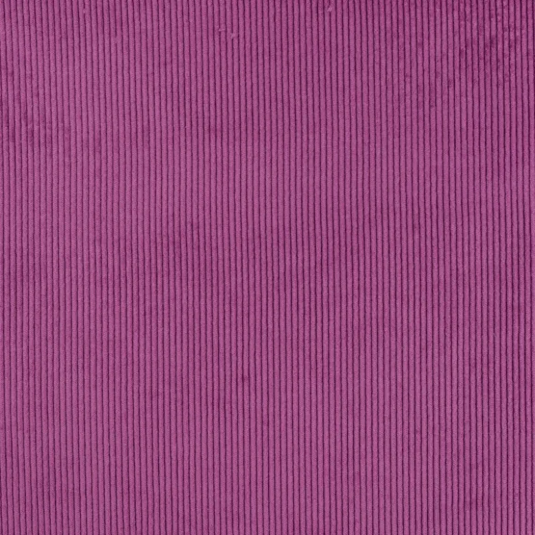 Tissu Velours côtelé washé Cyclamen - oeko tex