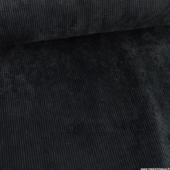 Tissu Velours côtelé washé Noir - oeko tex