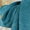 Tissu Velours côtelé washé Pétrole - oeko tex