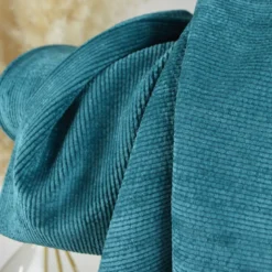 Tissu Velours côtelé washé Pétrole - oeko tex