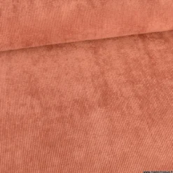 Tissu Velours côtelé washé terracotta - oeko tex