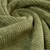 Tissu Velours côtelé washé vert kaki - oeko tex