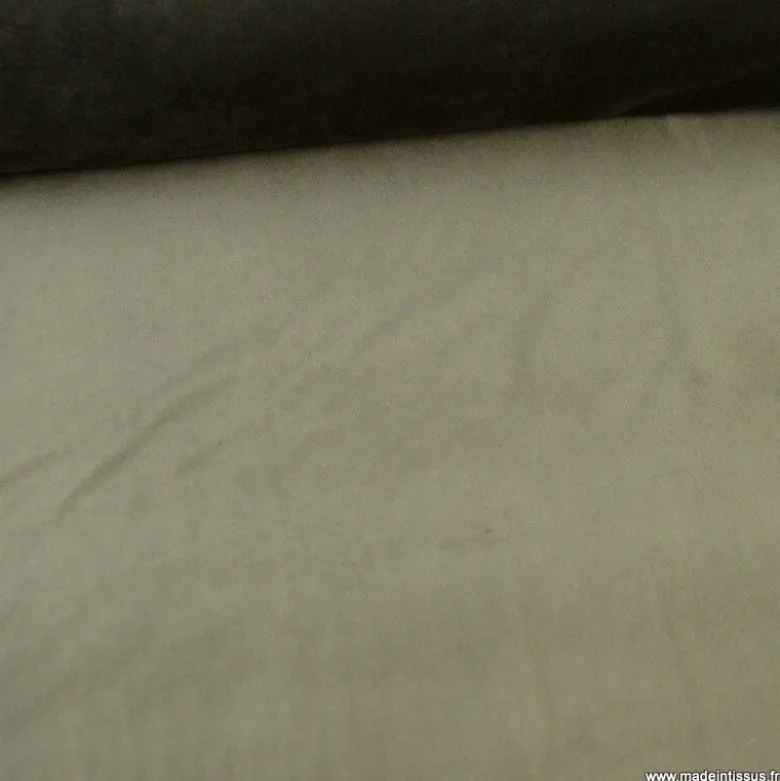 Tissu velours d'ameublement coloris Taupe