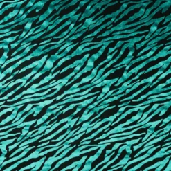 Tissu Velours dévoré zèbre - Pétrole