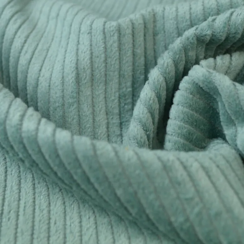 Tissu Velours grosses côtes Céladon - OEKO TEX