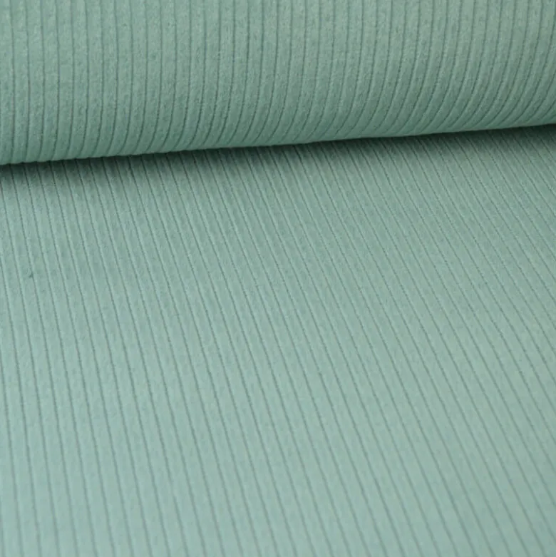 Tissu Velours grosses côtes Céladon - OEKO TEX