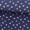 Tissu velours milleraies Erina motif fleurs fond rose - OEKO TEX