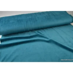 Tissu velours rasé pyjamas nicky Petrole