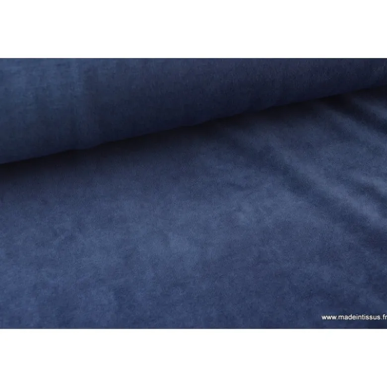 Tissu velours rasé pyjamas nicky Bleu Marine
