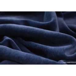Tissu velours rasé pyjamas nicky Bleu Marine