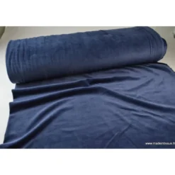 Tissu velours rasé pyjamas nicky Bleu Marine