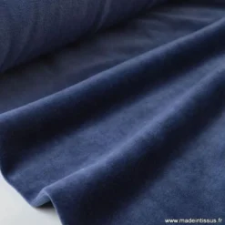 Tissu velours rasé pyjamas nicky Bleu Marine
