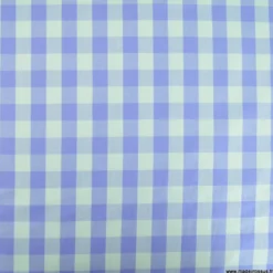 Tissu vichy carreaux sur Popeline Lavande et menthe - OEKO TEX
