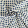 Tissu vichy en coton lavé - Bleu marine
