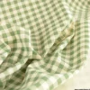 Tissu vichy en coton lavé - vert prairie