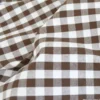Tissu vichy grands carreaux Marron et blanc - OEKO TEX