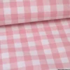 Tissu vichy grands carreaux sur Popeline coloris Vieux Rose - OEKO TEX