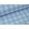 Tissu vichy grands carreaux sur Popeline coloris bleu ciel - OEKO TEX